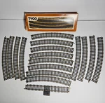 70S Vintage Tyco Ho Gauge 16 Curve Tracks W/one Straight Brass Atlas 91-0-189. Fixed Price $29.95.