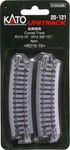 Kato Unitrack New 315MM 3/8 Radius Curve (4 Pcs) 20-121. Fixed Price $10.65.