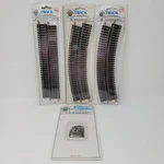 New! Bachmann Straight Curved Train Tracks Ho Scale Electric + Rail Joiners. Fixed Price $32.44.