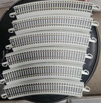 Bachmann 92124A Ho Nickel Silver 18" Radius 30 Degree Curved Ez Track Lot Of 6-U. Fixed Price $15.00.