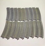 Kato Lot Of 18 #2-260 Ho Scale Unitrack R430-22.5" Radius Curves No Boxes (1). Fixed Price $40.00.