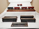 Ho Scale (5) Piko & Trix Gondola Covered Freight + (20) Straight Track Bundle. Fixed Price $42.50.