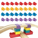 BUNU1492 Wooden Train Track Accessories, 32 Pcs Connector, Compatib. Fixed Price $51.98.