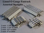 Lionel Fastrack Straight Assortment Gauge 6-12024 12025 12026 12073 New. Fixed Price $52.84.