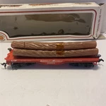 Vintage Bachmann Ho Scale Flat Car W/ Logs Louisville & Nashville 24562 Nib. Fixed Price $7.99.