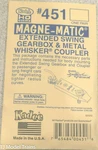 Kadee Ho #451 Extended Swing Gearbox & Metal Whisker Coupler. Fixed Price $10.75.