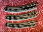 3X Gray Bachmann E-z Track 30 Degree Thomas And Friends Train Set #92124A13-2. Fixed Price $13.80.