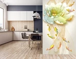 3D Green Lotus Fish ZHUA46420 Wallpaper Murals Removable Self-adhesive Ann. Fixed Price $14.21.