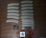 Lot Of 16 Bachmann Ez Ho Scale Train Tracks - With Power Pack. Fixed Price $69.00.