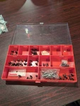 50+ Piece Lot Of Ho Assorted Marklin Wheel Sets Red Organizer Box. Fixed Price $156.00.