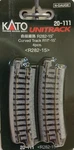 Kato 20-111 11-15* 282-15* Curved Track New ( 4 Pack ). Fixed Price $8.07.