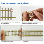 GD02 50PCS Ho Oo Scale 1:87 Metal Track Fishplates Rail Joiners For Code 100. Fixed Price $11.99.