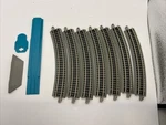 7 Bachmann E-z 11 1/4 R30 Curve Gray Model Railroad Train Tracks N4801A. Fixed Price $30.00.