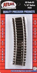 Atlas Ho Code 83 Curved Snap Track 1/2 Section 18IN Radius PKG(4) 533. Fixed Price $9.98.