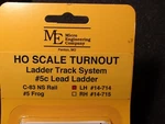 Micro- Engineering #14-714 Ho Ladder Track System Turnout Lh #5C Code 83. Fixed Price $44.95.