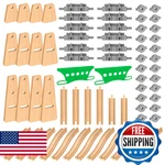 Wooden Train Tracks Accessories 68PCS Modular Railway Stem Toy Expansion Set Tho. Fixed Price $72.46.