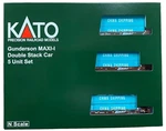 Kato 106-6210 Bnsf Gunderson MAXI-1 5-UNIT Well Car W/china Shipping Container. Fixed Price $144.50.