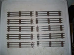 Lionel 027 Gauge Rail 10 Pcs. Of Brown Tie 8 3/4" Straight Tracks Good Cond.. Fixed Price $14.99.