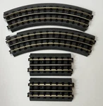 4PCS: 2 Mth Realtrax Gauge Hollow Rail 5.5" Straight & O31 Curve Tracks. Fixed Price $12.95.