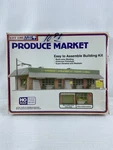 Life-like Ho Scale Produce Market Bldg Model Kit #1358 Made In Denmark New. Fixed Price $34.95.