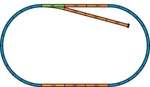 Piko 55366 Ho Starter Track Set & Roadbed Only. Fixed Price $37.03.