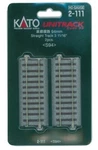 Kato 2-111 Ho Scale Unitrack 94MM (3-11/16") Straight Track, (2 Ea). Fixed Price $10.69.