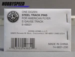 Lionel American Flyer Track Pins Gauge Rail Section Connectors AF2 6-49831 New. Fixed Price $11.84.
