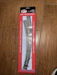 Atlas #595 Ho Code 83 Customline Left Hand Curved Turnout Track 22" & 30" Radius. Fixed Price $25.00.
