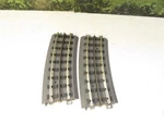 Mth Trains 40-1057 Realtrax 054 1/2 Curve Sections- Solid Rail (2)- Ln M64. Fixed Price $7.95.