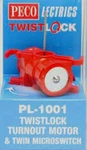 Peco PL-1001 Twistlock Lectrics Point Turnout Motor Machine Twin Microswitch. Fixed Price $39.99.