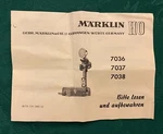 Marklin Ho 7036 37 38 Signal Instruction Manual Vintage. Fixed Price $7.00.