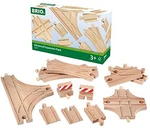 Brio World - 33307 Advanced Expansion Pack 11 Piece Set Of Wooden Train Tracks. Fixed Price $86.49.