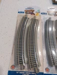 Bachmann 44501 Ez-track 18" Lot Of 2 Curved (4) W/ Nickel Silver Rails Ho. Fixed Price $22.00.