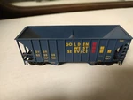 Walthers 34' 100-TON 2-BAY Hopper Golden West Gvsr #629608 No Box Display. Fixed Price $40.00.