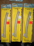 3 Pack Atlas Ho Scale Track #845 - 6 Pieces 18" Radius Terminal New. Fixed Price $49.00.