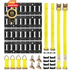 Vevor E-track Tie-down Kit, 4 16 Etracks Rails 21 Pack, Black. Fixed Price $65.98.