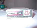 Gilbert Ho #34621LEFT Hand Switch (turnout) Nos,mintorig.new Boxed Cond.. Fixed Price $24.95.
