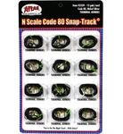 Atlas Scale New Track Terminal Rail Joiners Code 80 Pack 2539-12. Fixed Price $50.22.