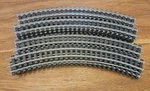 Train Track - Curved Model Railroad Black Silver Plastic Metal. Fixed Price $65.00.