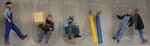 Preiser New #10535 Ho 1/87 Set Of Us Railroad Maintenance Personnel Crew. Fixed Price $35.99.