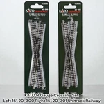Kato Gauge Crossing Set Left 15 20-300 Right 20-301 Unitrack Railway. Fixed Price $27.00.
