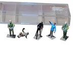 Vintage Preiser Pack Of 5 Misc Figures - Ho Scale. Fixed Price $7.95.