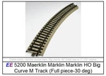 New 5200 Rklin Ho "m" Track 30 Deg Big Curve, Below 0.1 Ohms 31 Ties. Fixed Price $5.22.