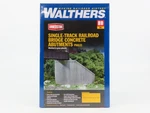 Ho Walthers Kit 933-4551 Single-track Railroad Bridge Concrete Abutments (2). Fixed Price $27.95.