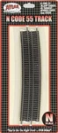 Atlas 2030 N Code 55 Track 30.6" Radius Curve PKG(6). Fixed Price $10.99.