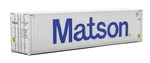 Walthers Scenemaster 40' Hi-cube Ho Scale Model Foot Container, Matson. Fixed Price $20.99.
