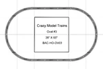 Bachmann E-z Track Ho Scale Oval #03 Basic Train Set 38" X 65". Fixed Price $69.95.