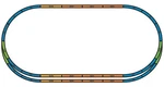 Piko 55367 Ho Starter Track Set & Roadbed Only. Fixed Price $53.12.
