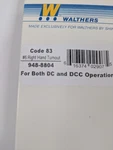 Walthers Code 83 # 6 Right Hand Turnout 948-8804. Fixed Price $25.99.