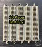 Bachmann 44811 Scale 5" Staight Nickel Silver E-z Train Track 20 Pieces Dcc. Fixed Price $52.00.